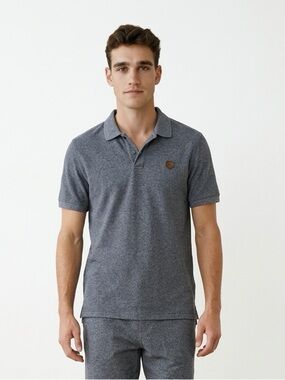 Roots Men's Charcoal Polo Shirt | 100% Cotton | Large